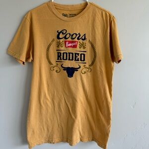 Coors Banquet Rodeo Women's Mustard T-Shirt